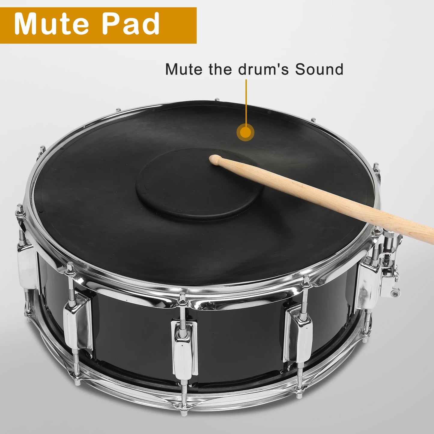 Fourteen Inch By Five Point Five Inch Snare Drum Set For Beginners Black