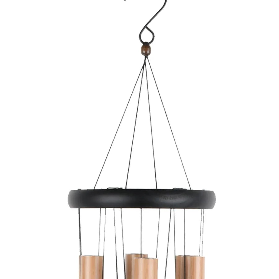 50.4 Wooden and Metal Outdoor Wind Chime for Garden Patio Deck Yard Decoration with Rustic Style Sound Design Durable WeatherRe
