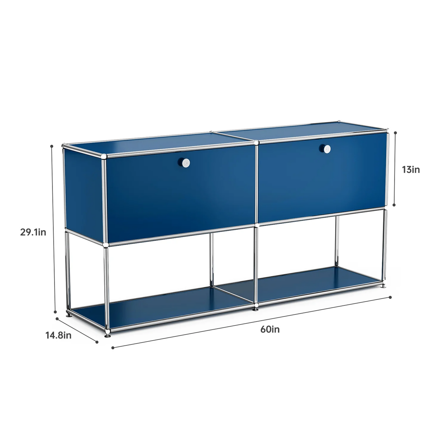Modern Stainless Steel Storage Cabinet TV Stand Multi Shelf Organizer For Home