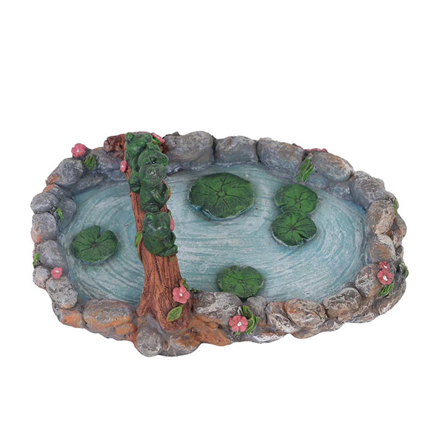 Whimsical Turtle Pond Garden Statue Outdoor Decor Figurine