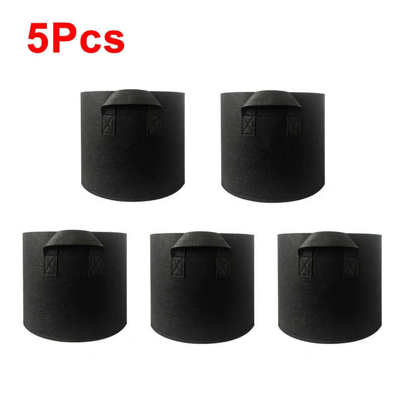 Thickened Nonwoven Grow Bags 1 to 12 Gallons with Handles for Vegetables