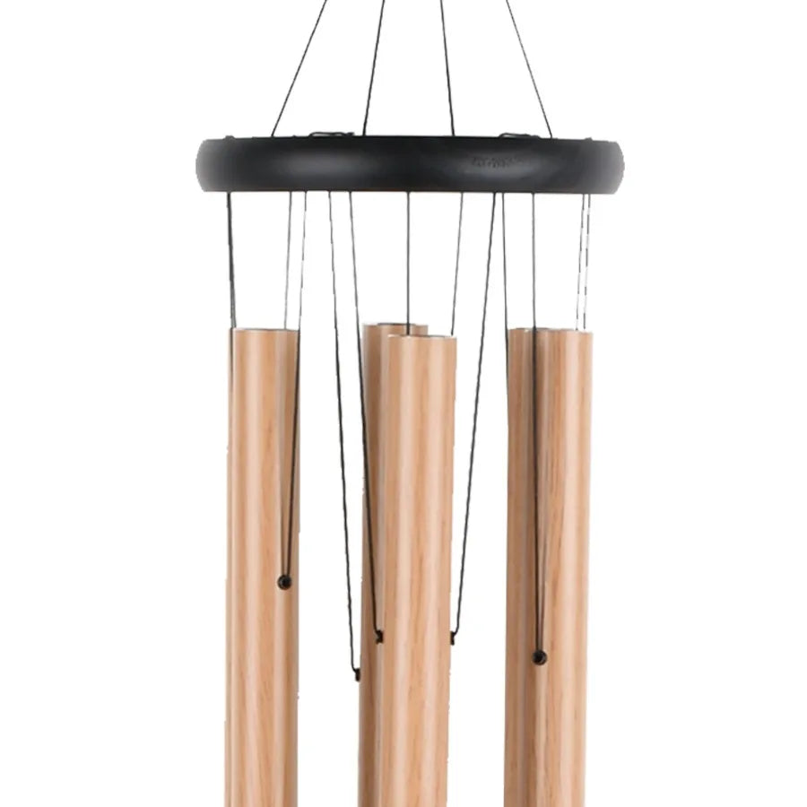 50.4 Wooden and Metal Outdoor Wind Chime for Garden Patio Deck Yard Decoration with Rustic Style Sound Design Durable WeatherRe
