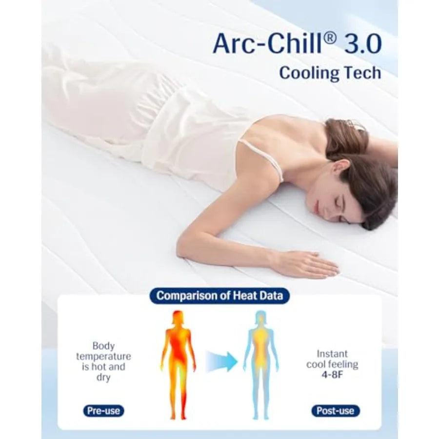 Cooling Mattress Pad Arc Chill 3.0 PCM Deep Pocket 18 Inch Washable Mat