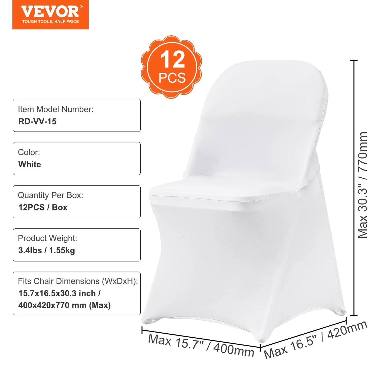 SucceBuy Spandex Stretch Chair Covers For Wedding Banquet Party