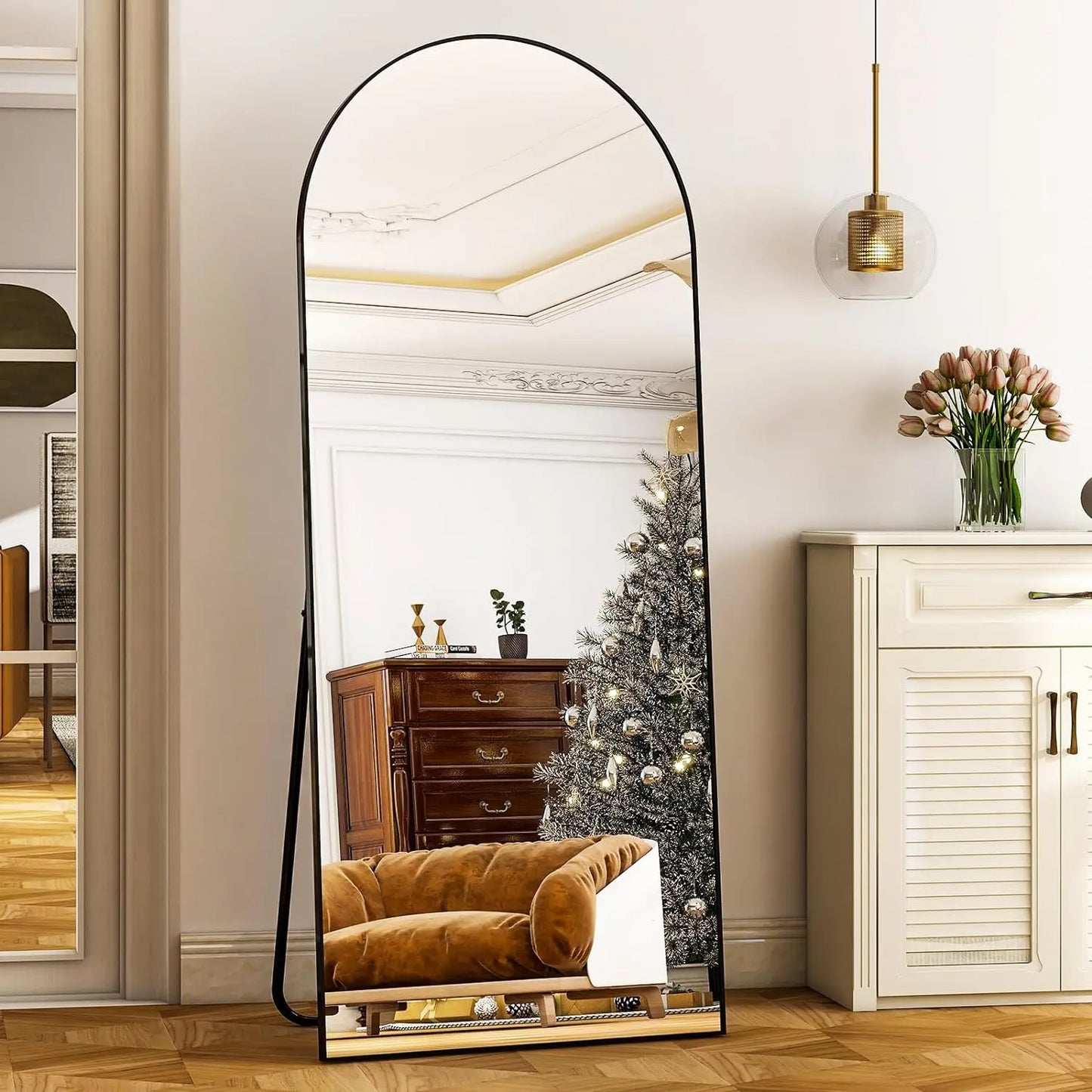 26x71 Inch Aluminum Frame Full Length Floor Mirror For Bedroom And Living Room