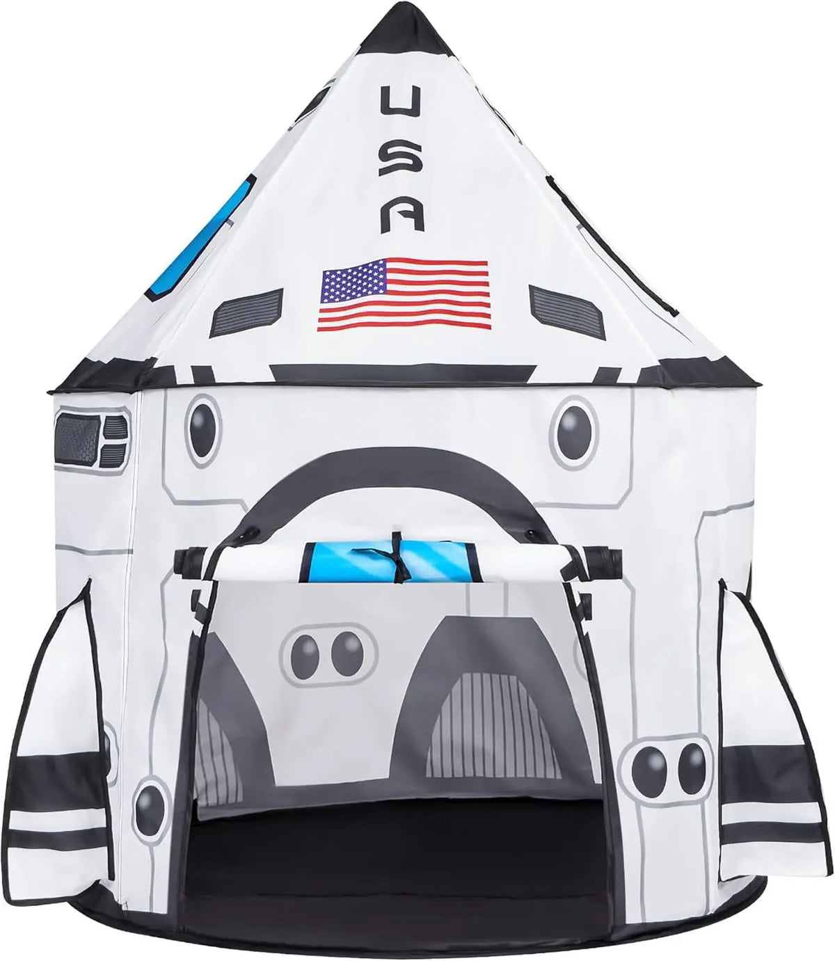 Joyfy Rocket Ship Play Tent With Pop Up Tunnel Set For Kids