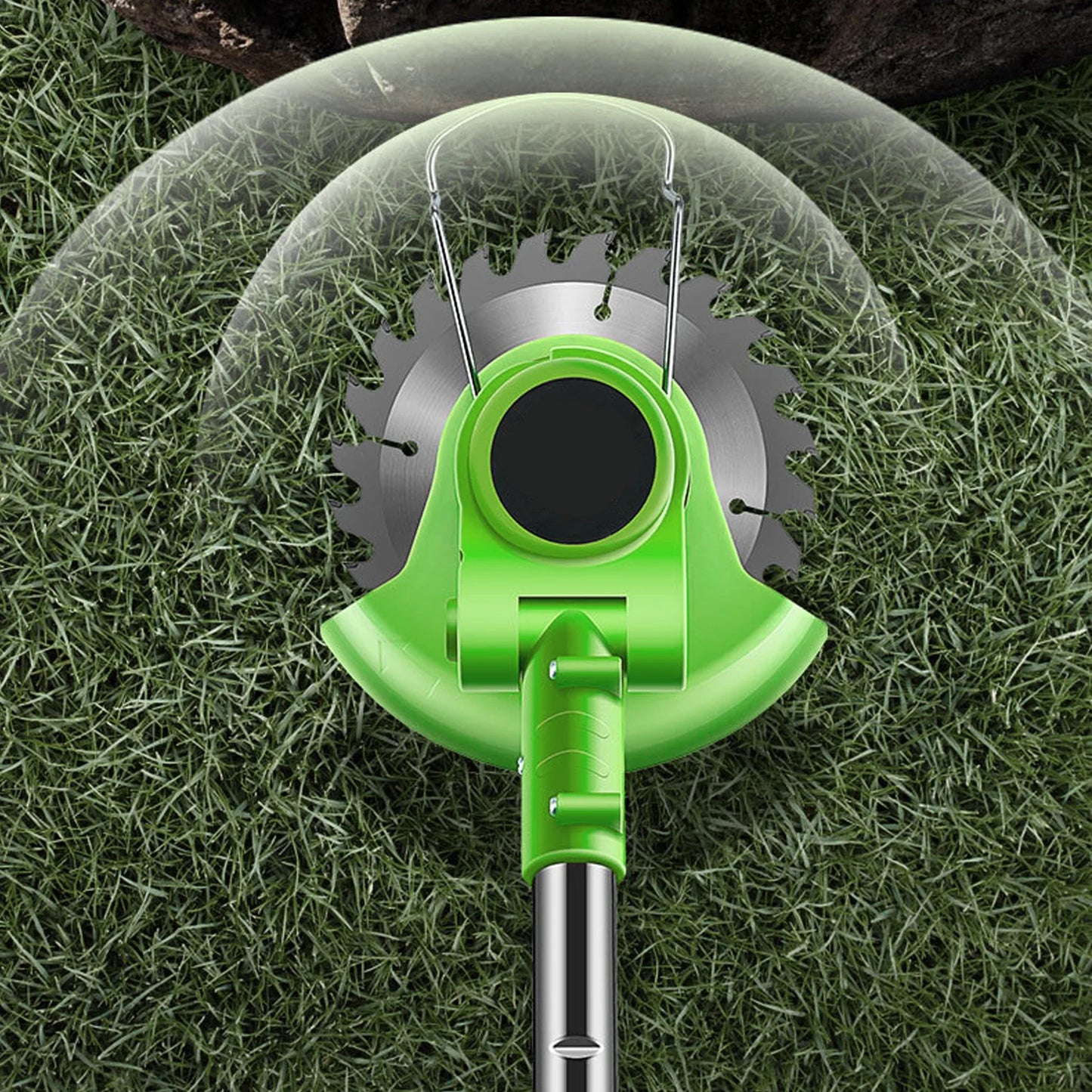 Cordless String Trimmer 2x7500mAh Telescopic Handle Battery Powered Weed Trimmer Lightweight Stainless Steel Plastic for Yard