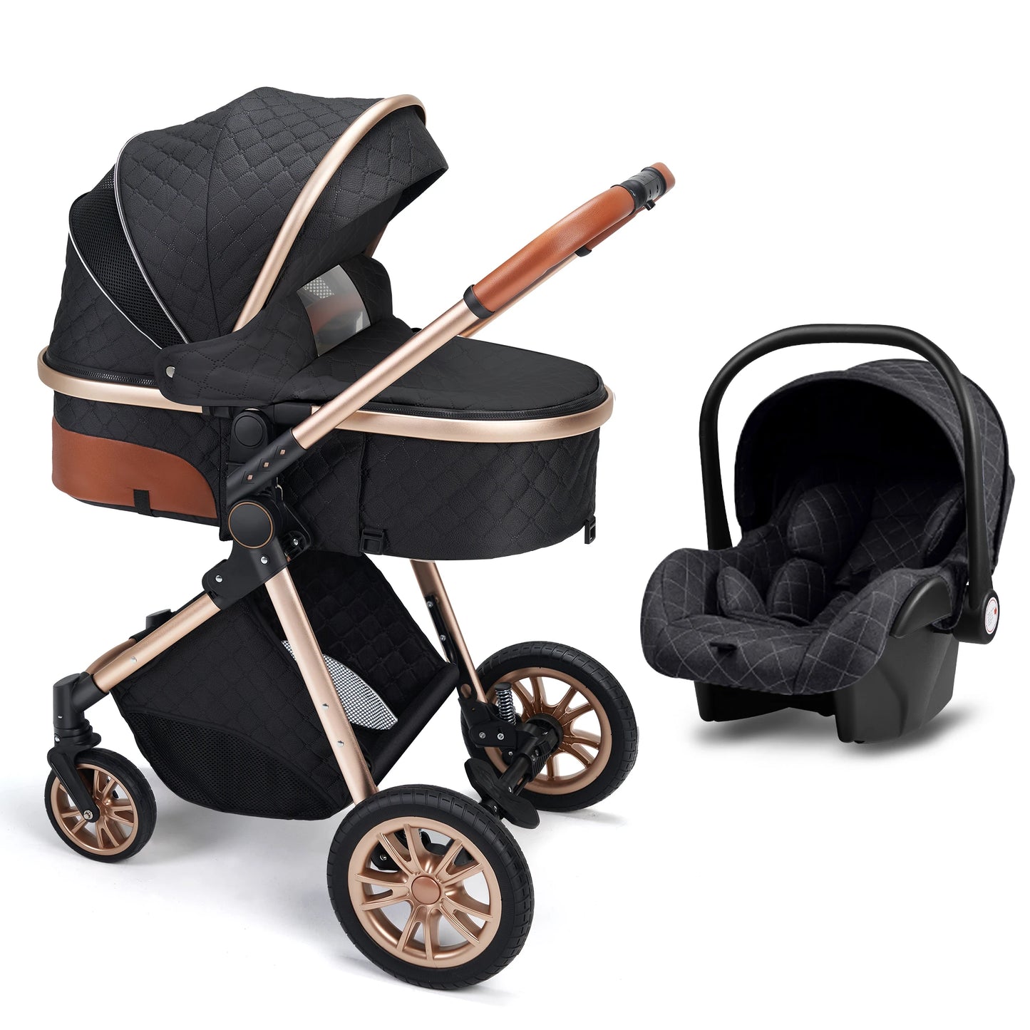 Vista Three In One Stroller Luxury Pram With Reversible Parent Facing Seat