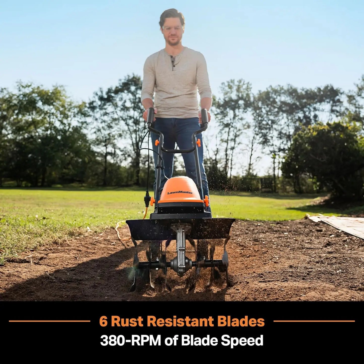 12 Amp Electric Tiller 16 Inch Width for Efficient Soil Cultivation