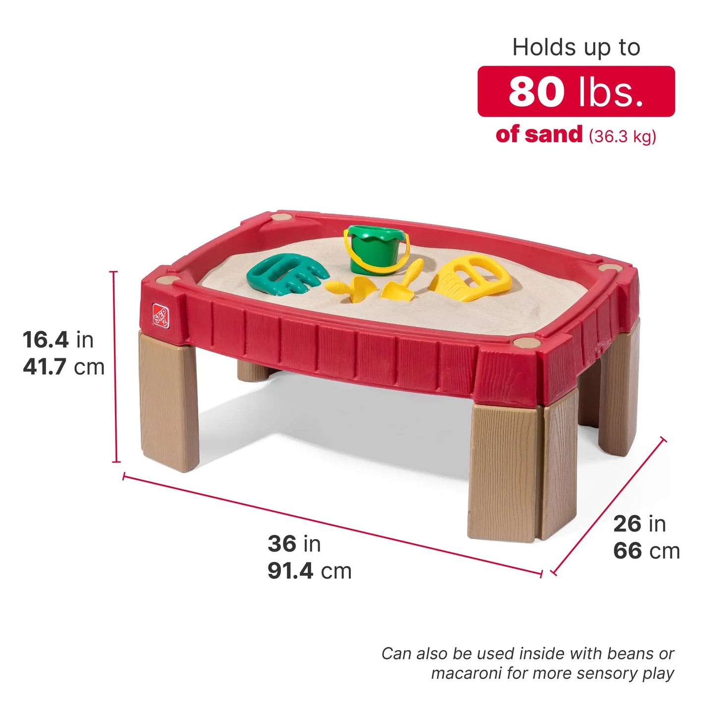 Toddler Outdoor Sand Activity Table With 5 Piece Accessory Kit