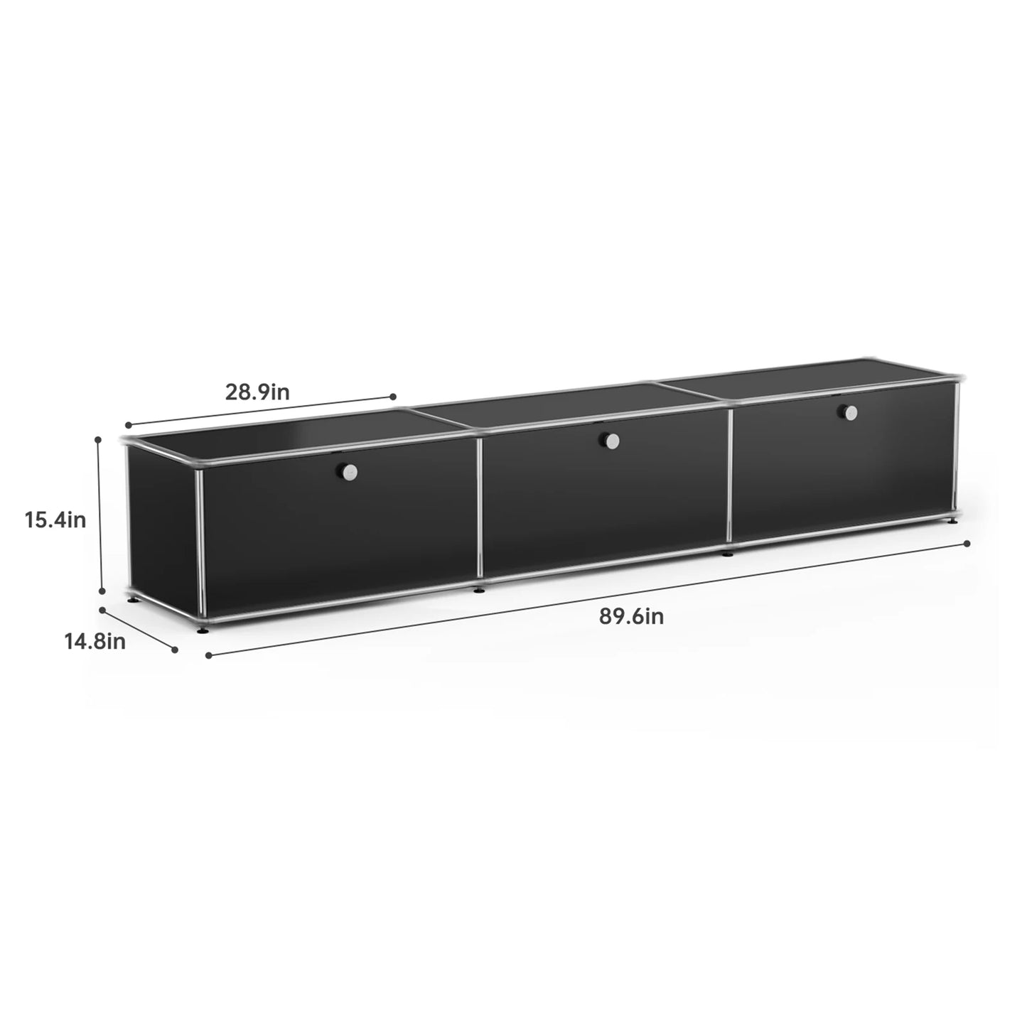 Modern Stainless Steel Storage Cabinet TV Stand Multi Shelf Organizer For Home