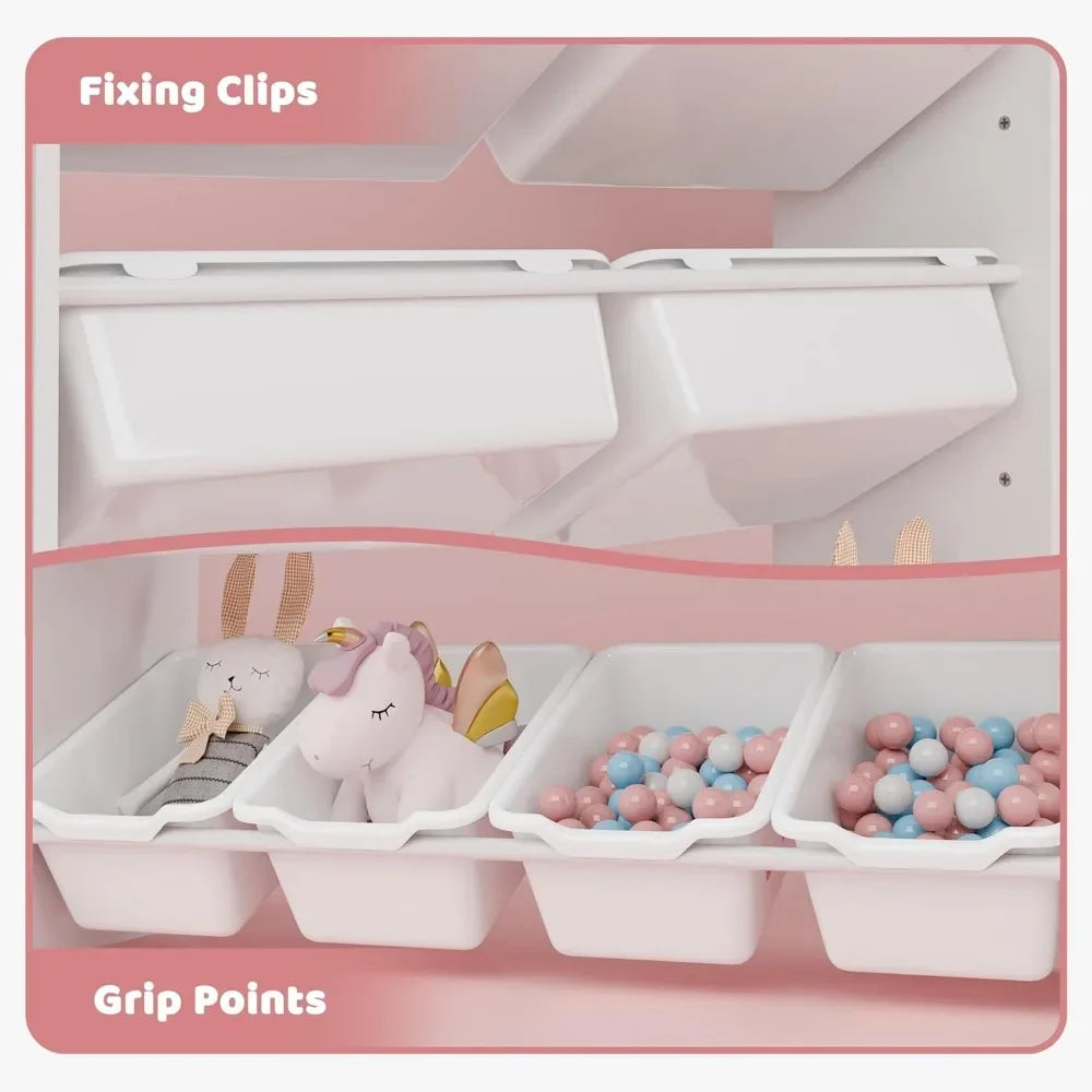 Kids Toy Storage Organizer With Eight Removable Bins
