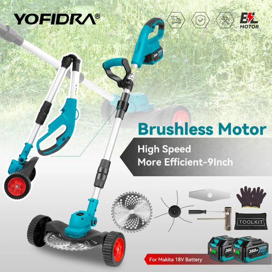 Yofidra 1500W Electric Lawn Mower Makita Battery Cutter