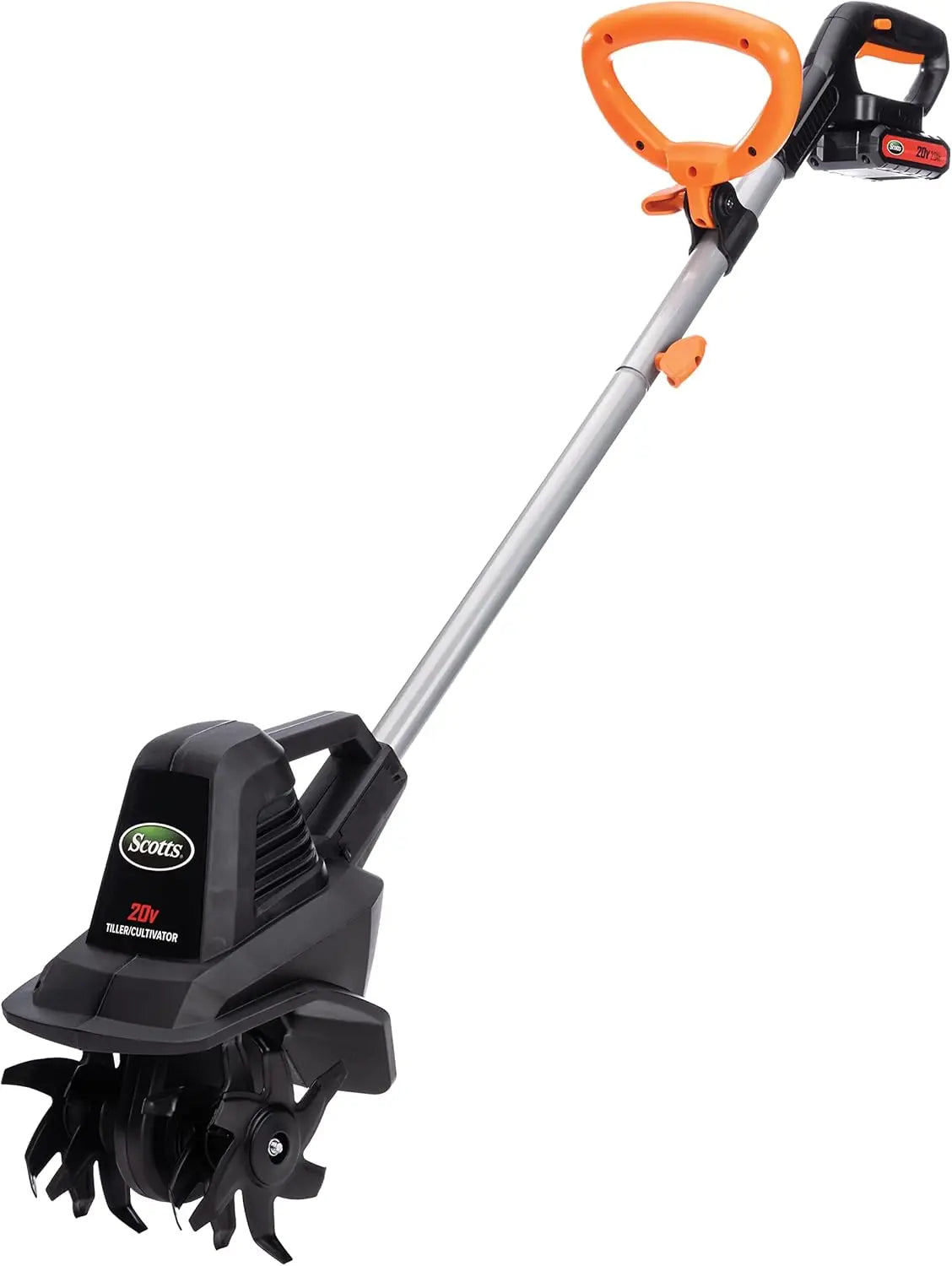 20V Cordless Garden Tiller 7.5 Inch Width with 2Ah Battery and Fast Charger