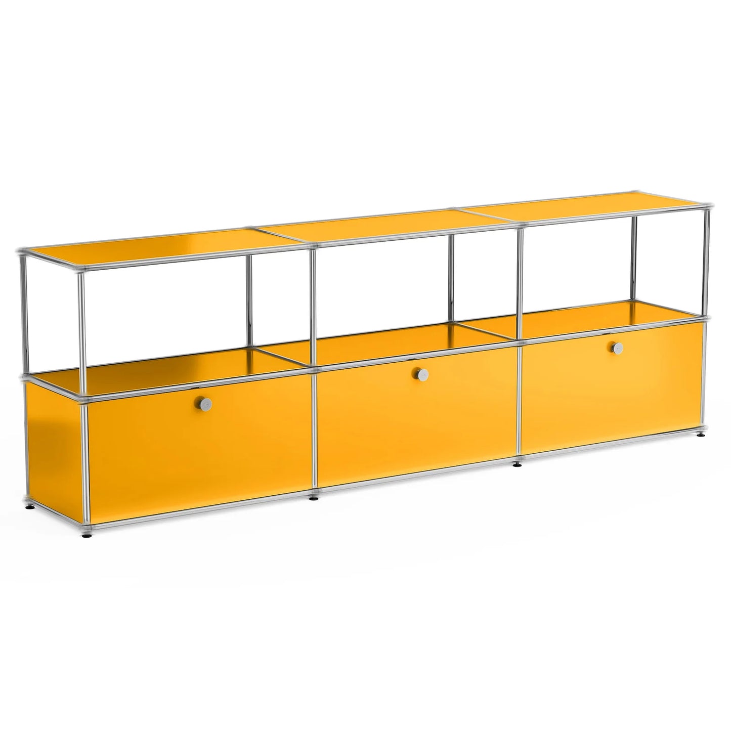 Modern Stainless Steel Storage Cabinet TV Stand Multi Shelf Organizer For Home