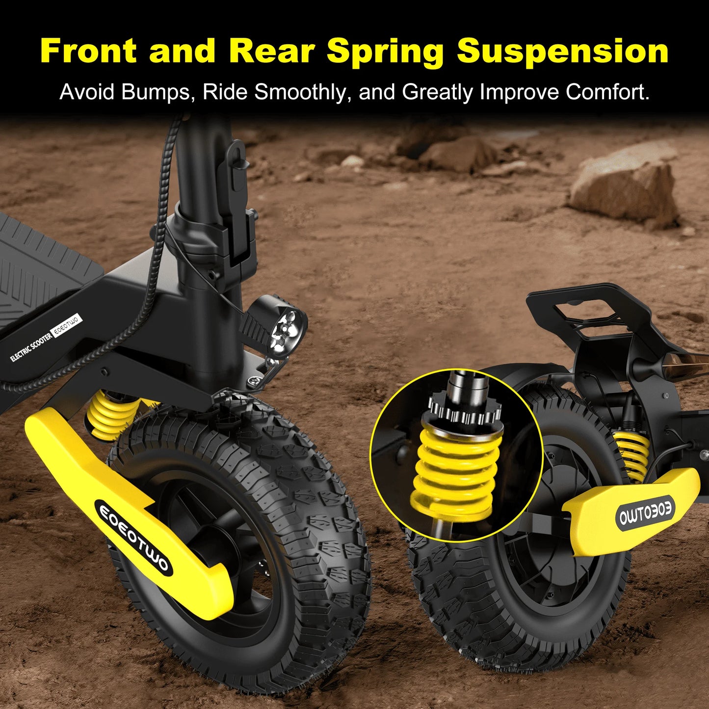 1200W Off Road Electric Scooter for Adults 48V 30MPH Foldable 11 Inch Tubeless