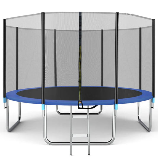 Outdoor Large Adult Trampoline With Safety Net Folding