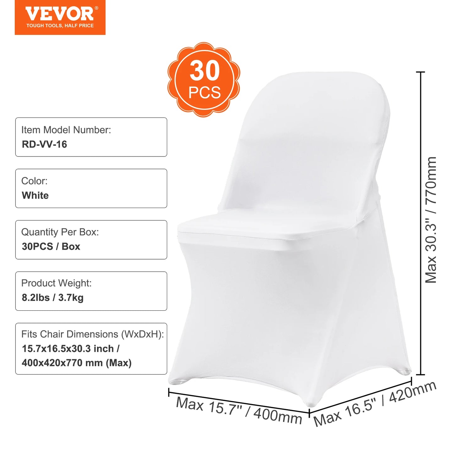 SucceBuy Spandex Stretch Chair Covers For Wedding Banquet Party