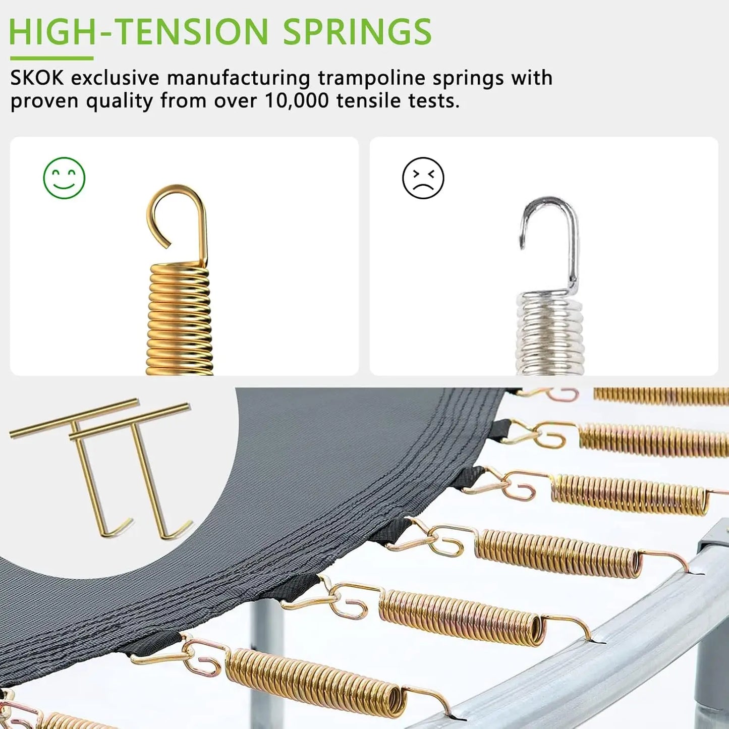 Trampoline 8FT 10FT 12FT 14FT 15FT Trampolines with Enclosure Net 400LBS Outdoor Trampolines for Kids with Basketball Hoop ASTM
