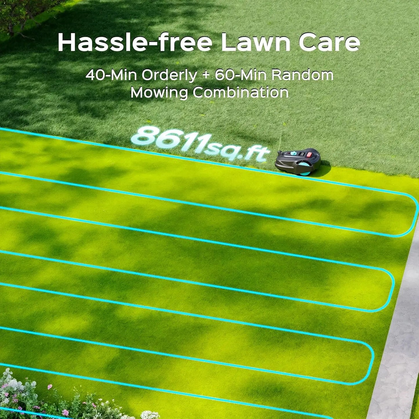 Customizable Cordless Robot Lawn Mower GPS Navigation App