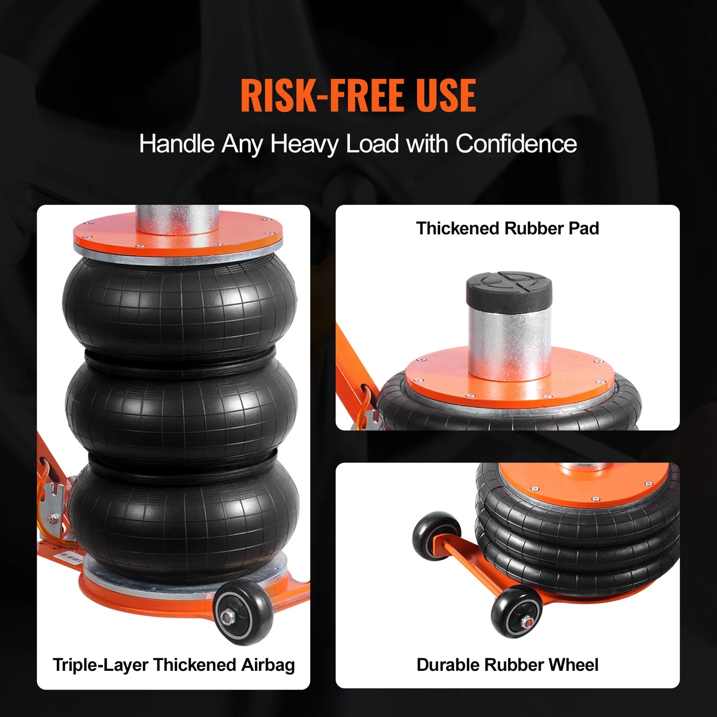 SucceBuy Air Jack 3 To 5 Ton Pneumatic Lifting Jack With Heightened Column