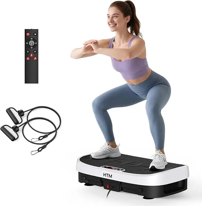 120 Speed Vibration Plate Whole Body Workout Quiet Operation Compact Home Gym