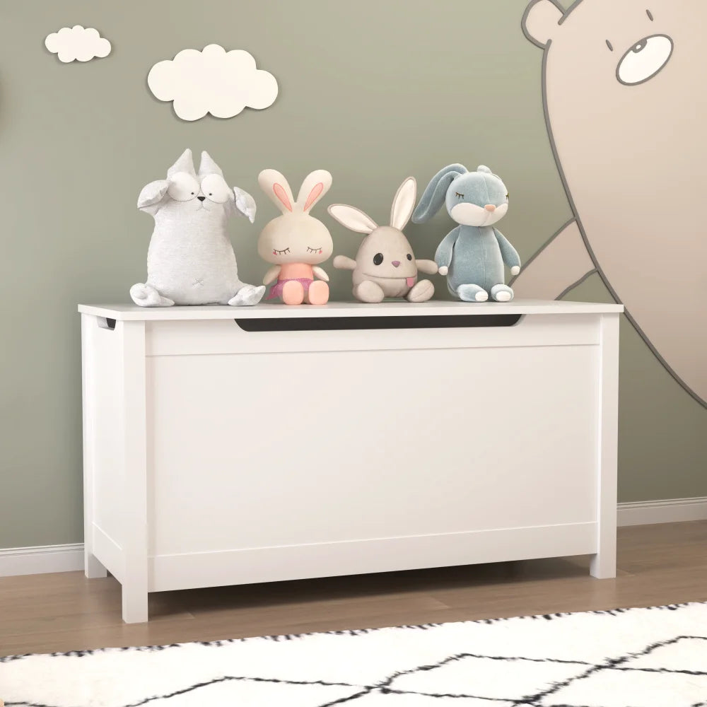 Wooden Toy Chest Playroom Kids Toy Box Storage Organizer