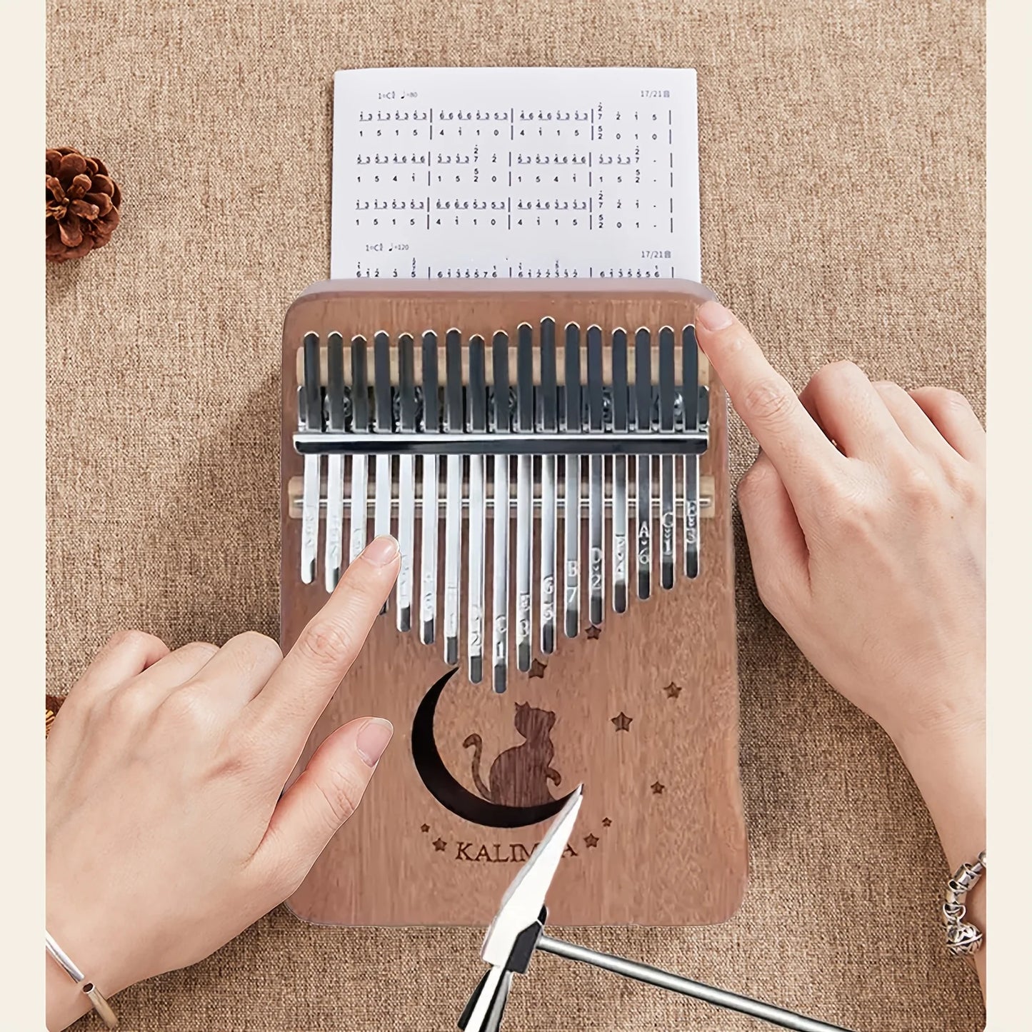 Portable Wooden Kalimba Thumb Piano African Finger Instrument Handmade Music Equipment for Beginners And Experts