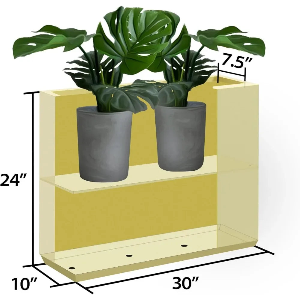 Metallic Outdoor Span Planter Box With Long Divider Planters