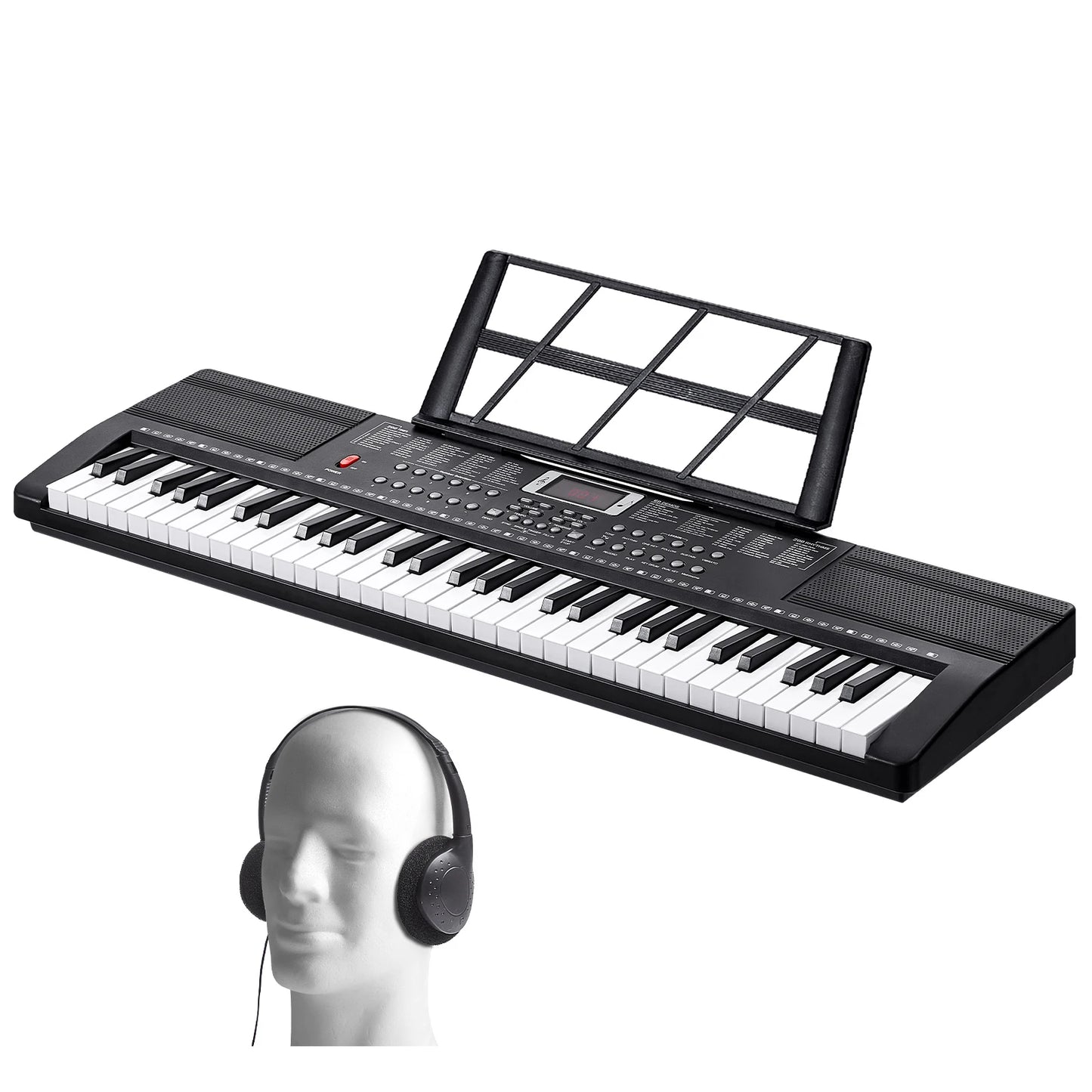 SucceBuy 61 Key Digital Keyboard Piano Portable 200 Tones 200 Rhythms