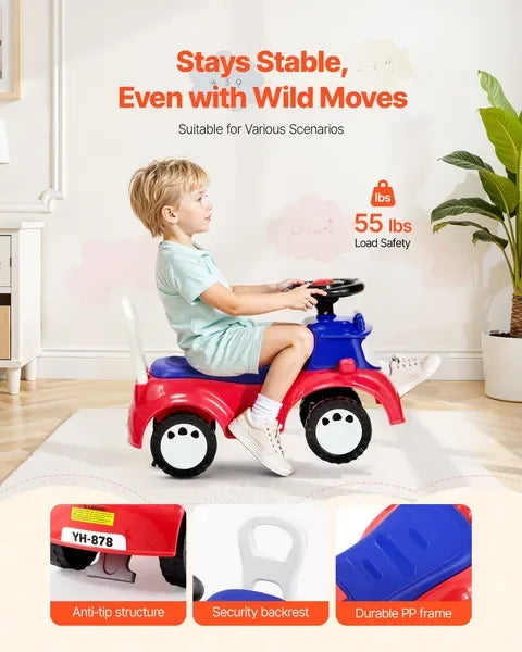 Ride On Toddler Push Car With Music And Storage 55 Lbs Capacity 19 To 36 Months