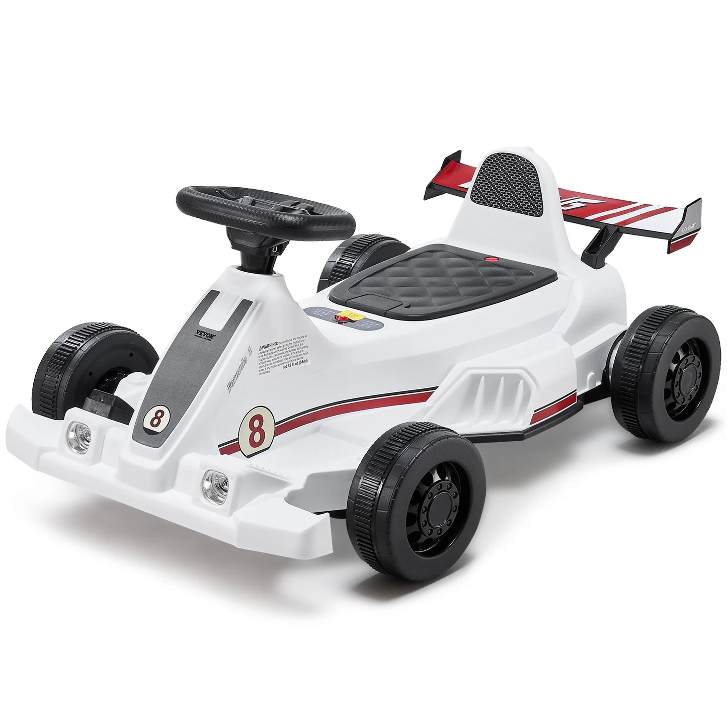 SucceBuy 6V 4.5Ah Electric Pedal Go Kart With LED Headlight And Horn For Kids