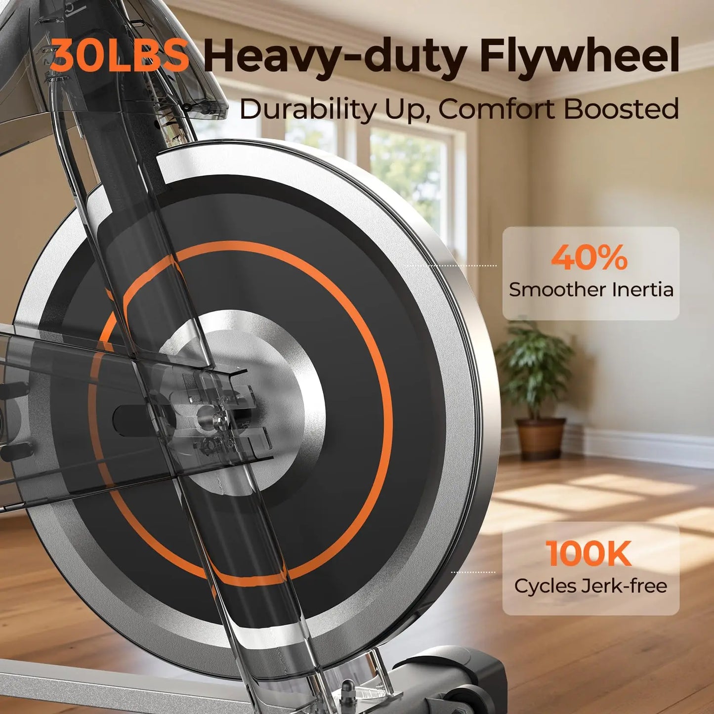 YOSUDA Exercise Bike With Magnetic Resistance And Bluetooth 300 Pound Capacity