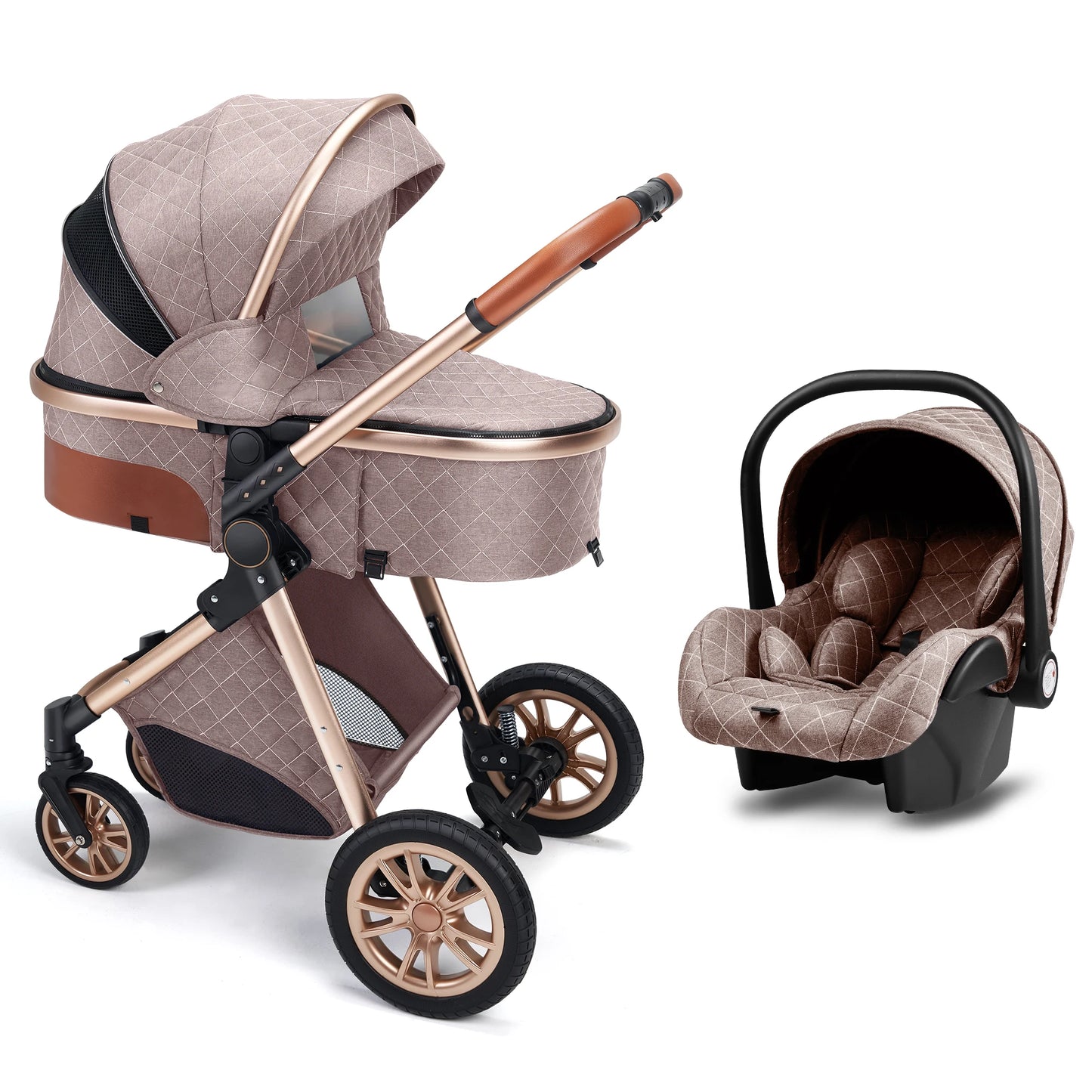 Vista Three In One Stroller Luxury Pram With Reversible Parent Facing Seat