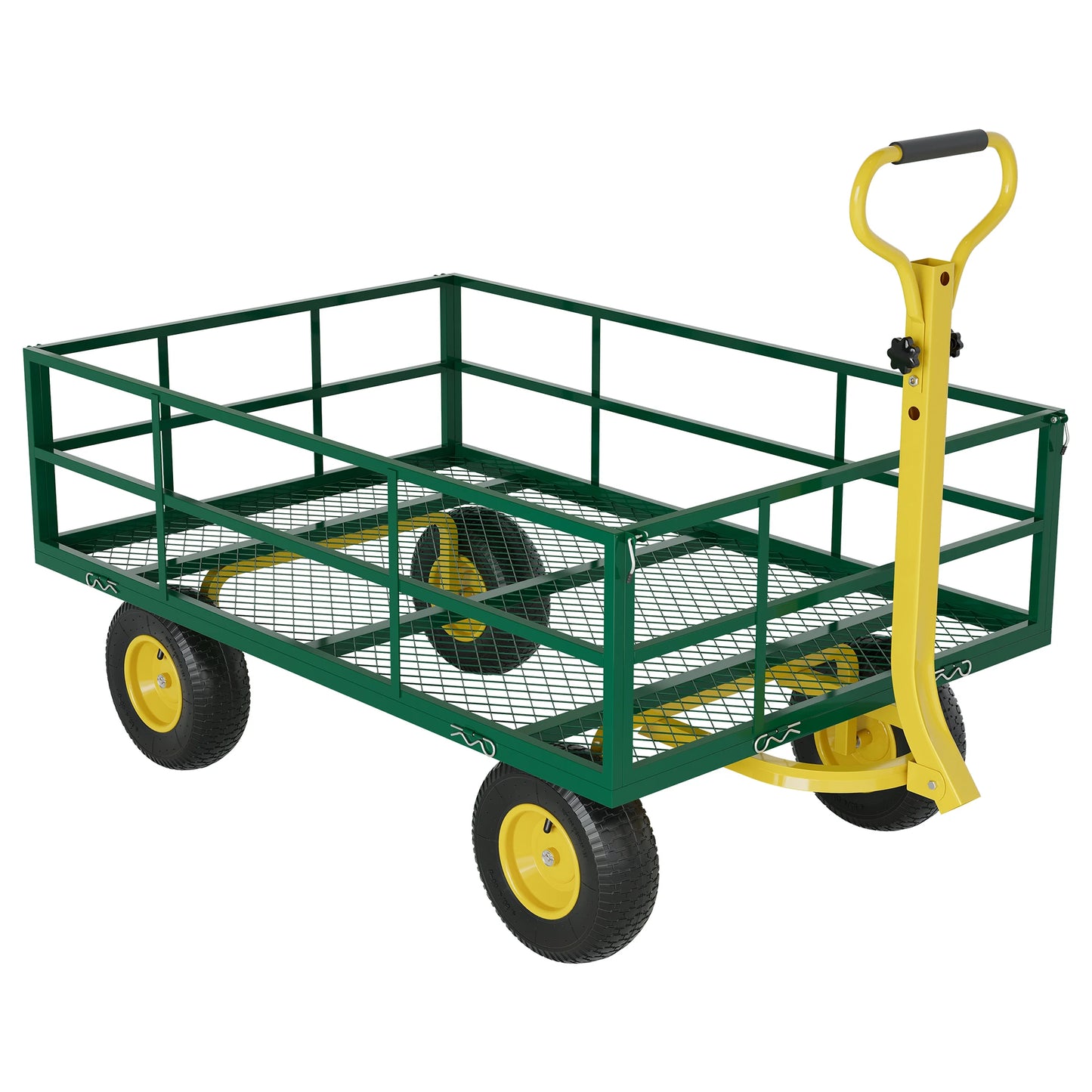 Heavy Duty Steel Garden Cart 1200 1400 Lbs Capacity 13 Inch Wheels