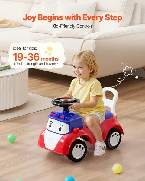 Ride On Toddler Push Car With Music And Storage 55 Lbs Capacity 19 To 36 Months