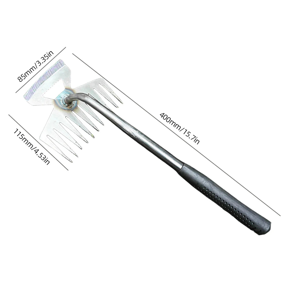 Multifunctional Garden Rake And Hand Weeder Weed Puller For Soil Loosening
