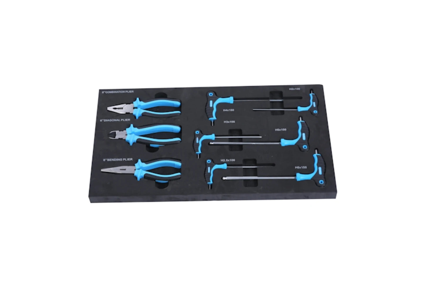 24.4 Inch Tool Cabinet Four Drawer Rolling Tool Chest With Key Lock Wheels Blue
