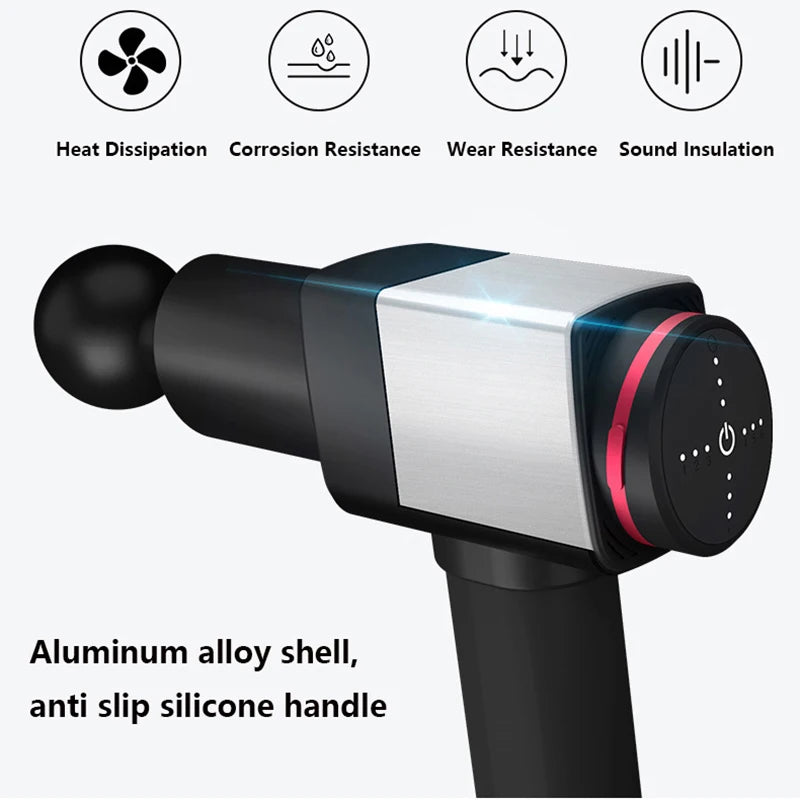 220W Professional Massage Gun Heating Aluminum Alloy Massager for Training