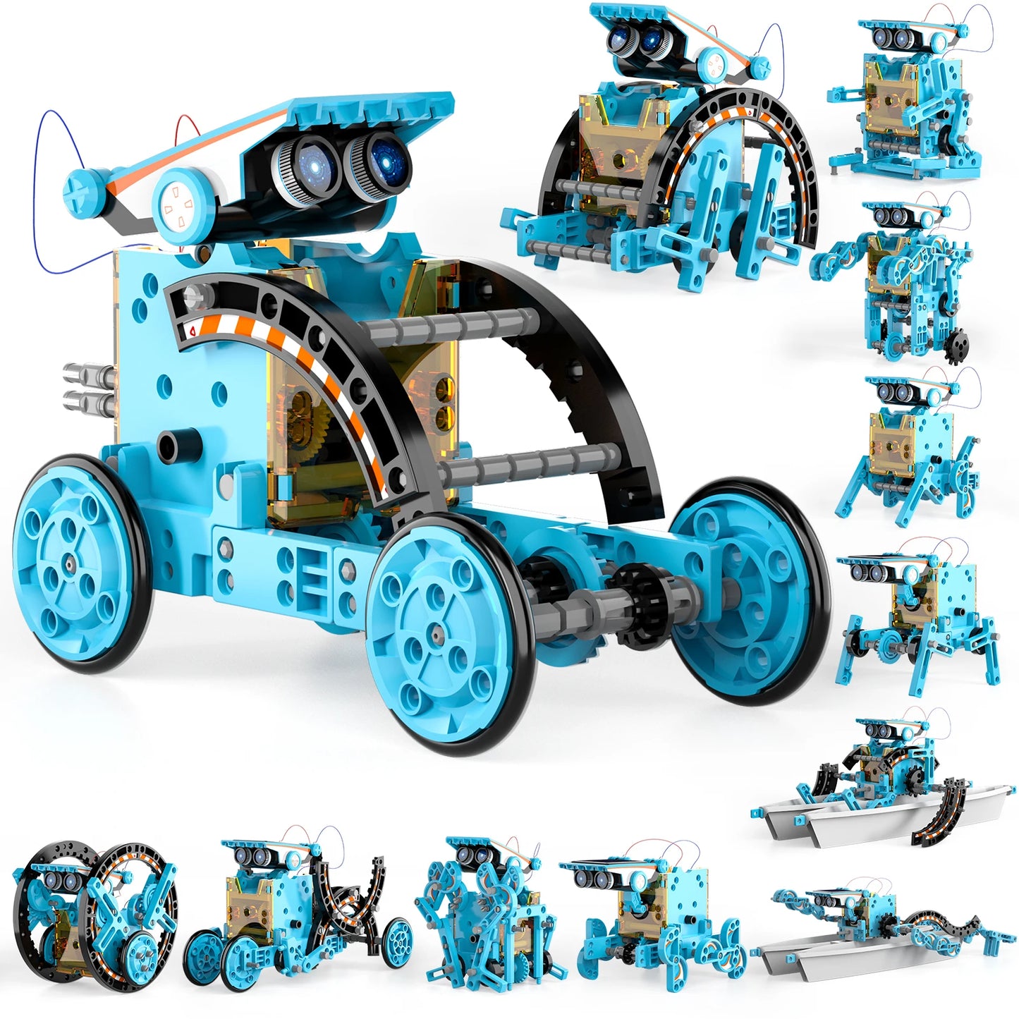 12-In-1 Stem Solar Robot Kit Toys Gifts For Kids 3-8 Years Old Educational Building Science Experiment Set Birthday Gifts Boys