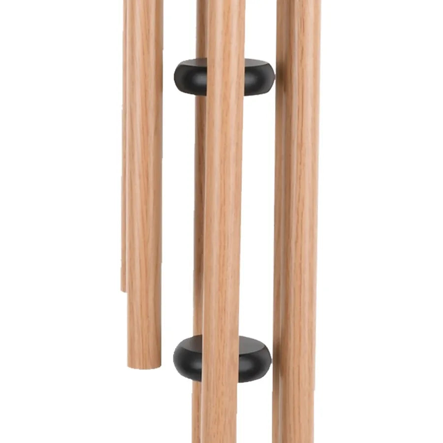 50.4 Wooden and Metal Outdoor Wind Chime for Garden Patio Deck Yard Decoration with Rustic Style Sound Design Durable WeatherRe