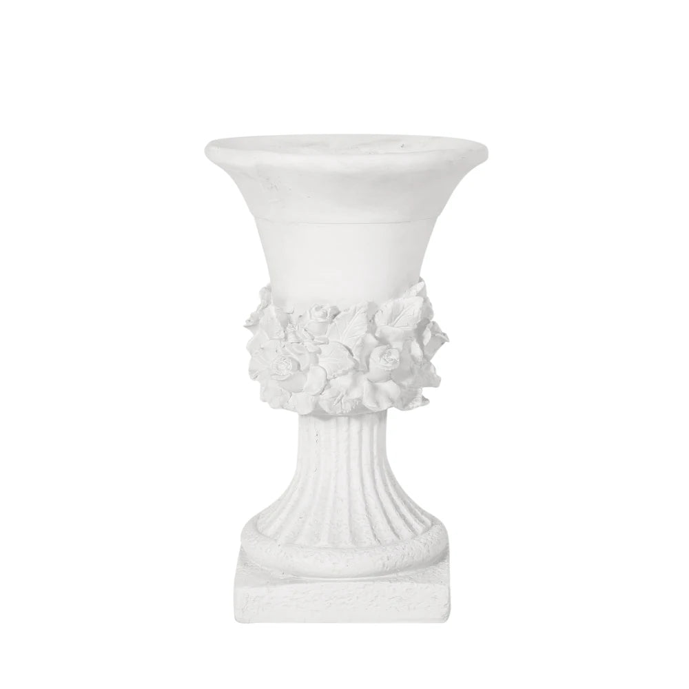 Antique White Garden Urn Planter for Elevated Display