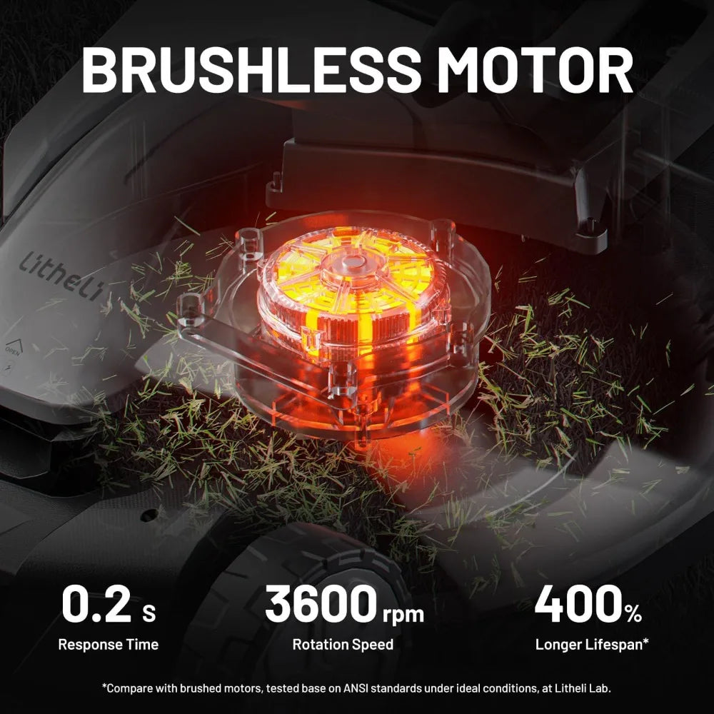 18-inch 40V Brushless Lawn Mower for Garden Yards, Lightweight Cordless Lawn Mower Battery Powered with 6-Position Heigh