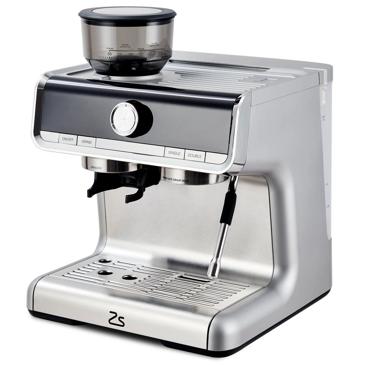 Espresso Machine With Grinder And Milk Frother Steam Wand 20 Bar 1450W