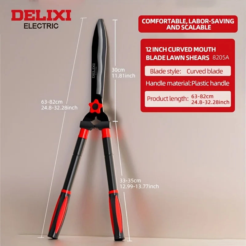 DELIXl ELECTRlC Brand Garden Hedge Shears, 10in/12inManual Hedge Clippers For Shaping Shrubs And Trimming Bushes
