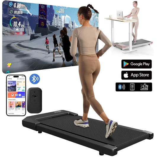 300lbs Capacity Home Treadmill 2.5HP 2 In 1 Walking Running Machine LCD Display