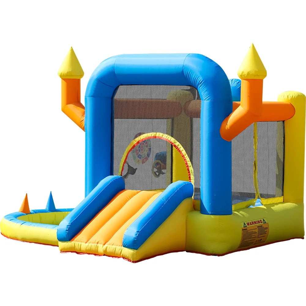 Kids Inflatable Bounce House With Slide And Ball Pit Castle