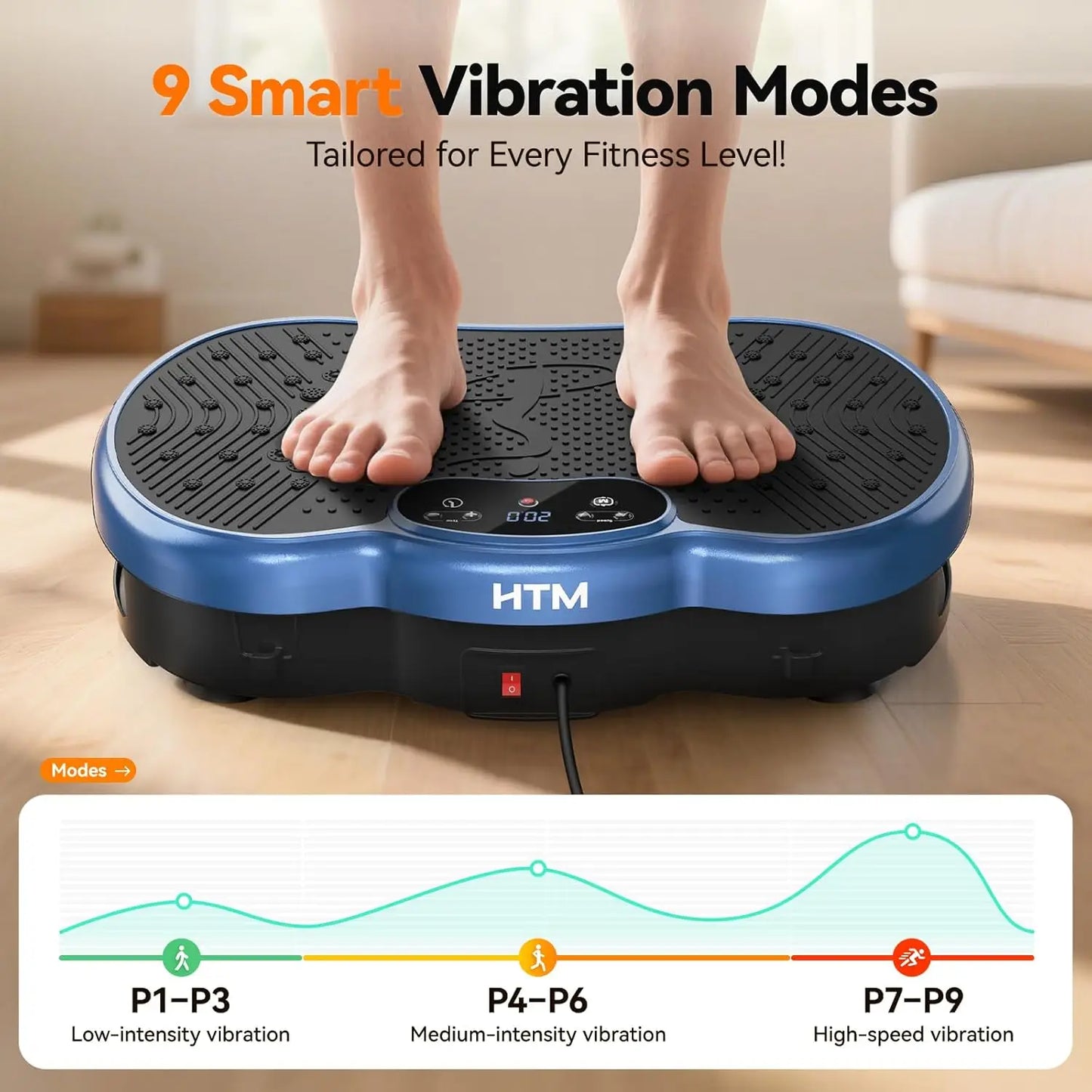 Vibration Plate Exercise Machine With 120 Speed Levels Calorie Tracking Home Gym