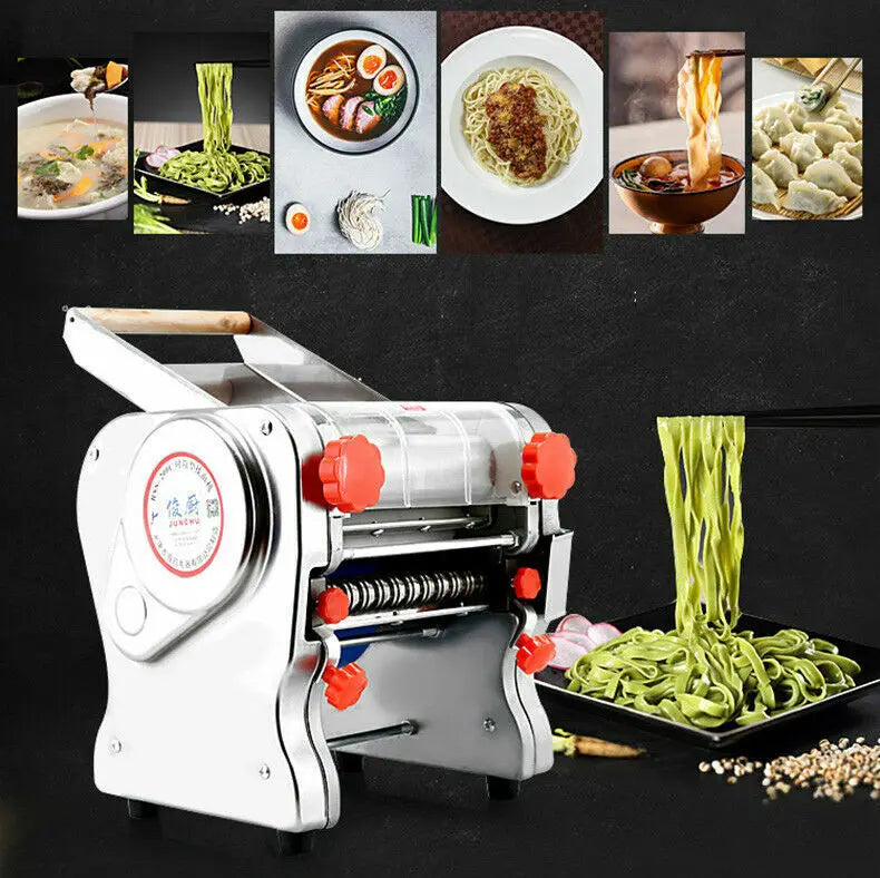 550W Electric Pasta Maker Noodle Machine Stainless Steel Dual Knife