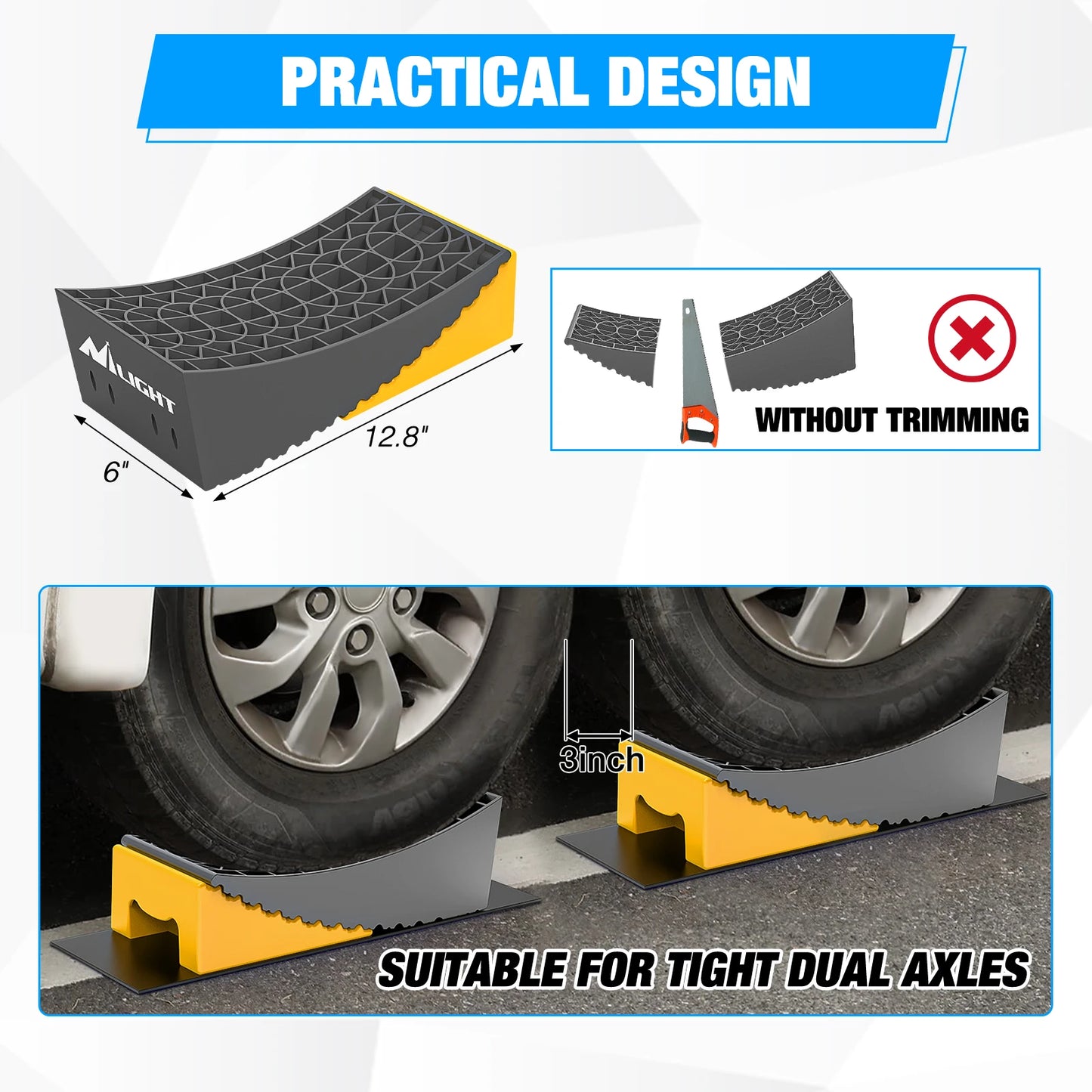 Nilight RV Leveler 2 Pack Camper Leveling Blocks Dual Axles Up To 35000 Lbs